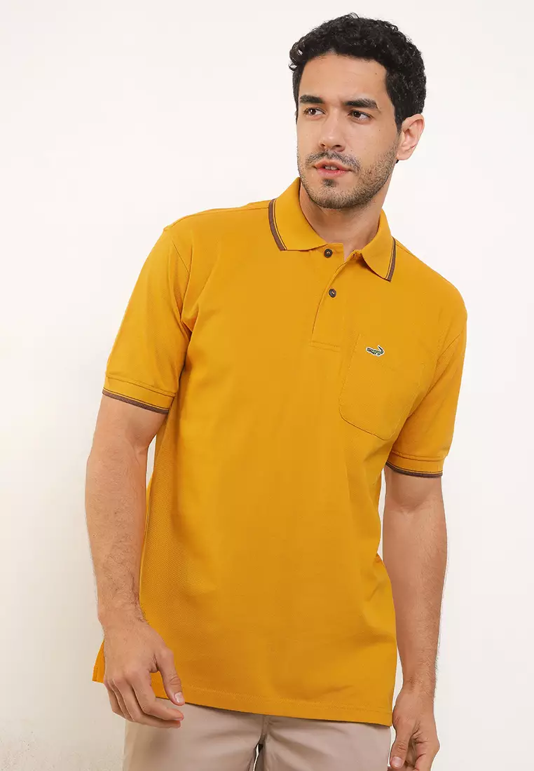 Crocodile CRCOLE 3 Honey - Baju Pria Men Polo Shirt - Relax Fit - Katun