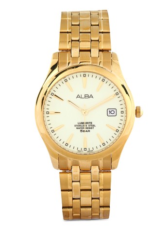 Alba Round Watch Axhk88 Lumibrite Gold