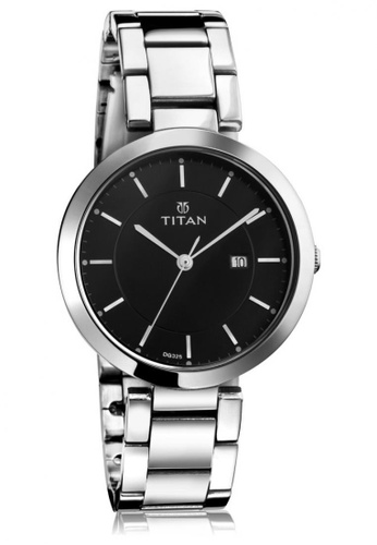 Buy Titan 2480sm08 Workwear Watch With Black Dial Stainless Steel Strap Online Zalora Malaysia