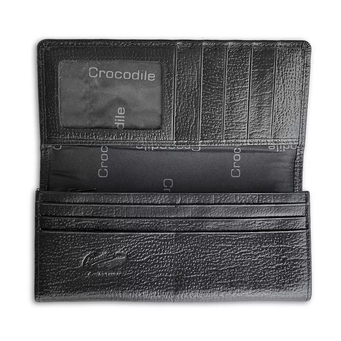 Crocodile H1797BY Dompet Bi-fold Wallet Leather Kulit Original - Hitam