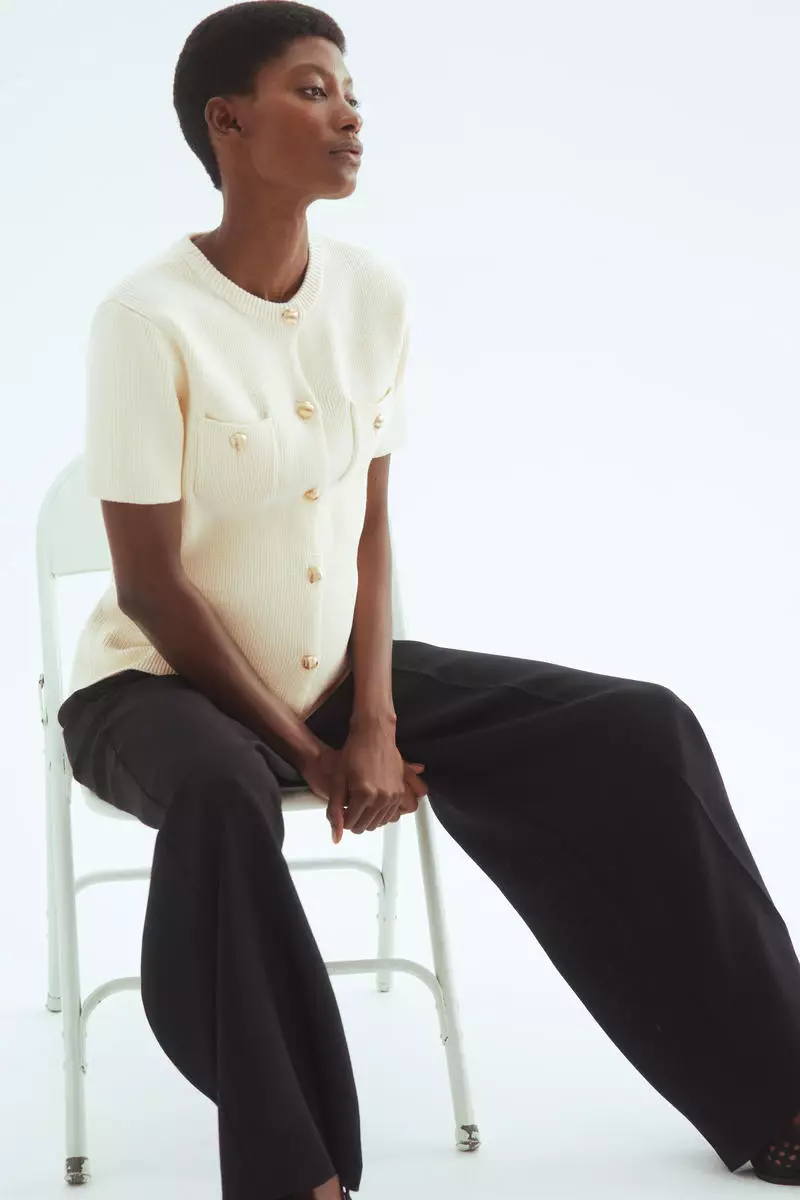 MAMA Rib-knit cardigan