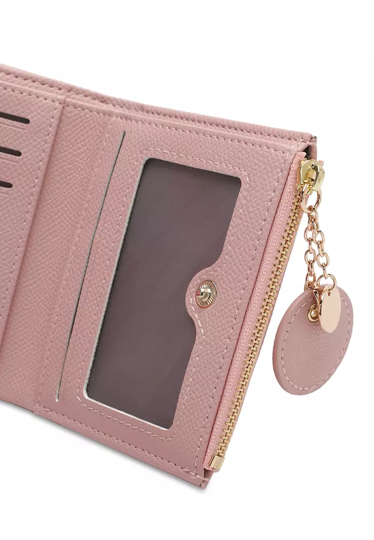 Women's Short Purse With Coin Compartment - Pink