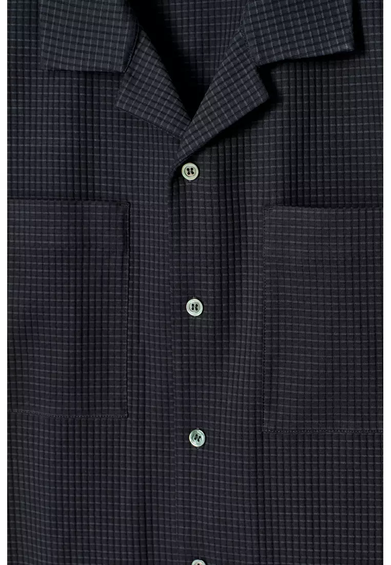 RELAXED TEXTURED COTTON RESORT SHIRT