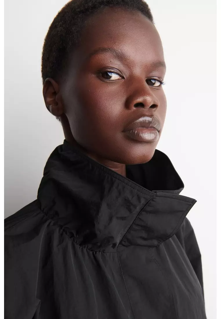 NYLON FUNNEL-NECK JACKET