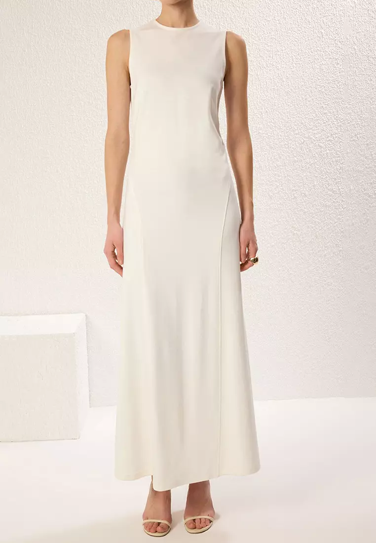 Ecru Knitting Lining/Inner Lining Dress Tctss25Eb00045