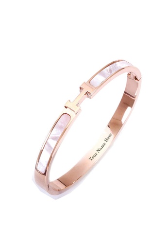 CELOVIS gold CELOVIS - Caterina Mother of Pearl Bangle in Rose Gold 2A3EBAC3464D2BGS_1