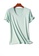 Twenty Eight Shoes green VANSA V-neck Mercerized Cotton Short-sleeved T-Shirt VCW-Ts1902V E3F16AA34888C2GS_2