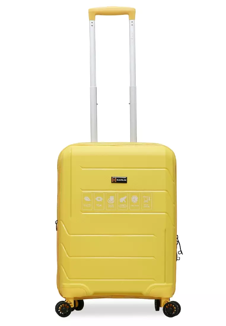 Carlton Koper Size 20inch Classic Design Suitcase Unisex TSA Lock Material Polypropylene ORIGINAL - Yellow