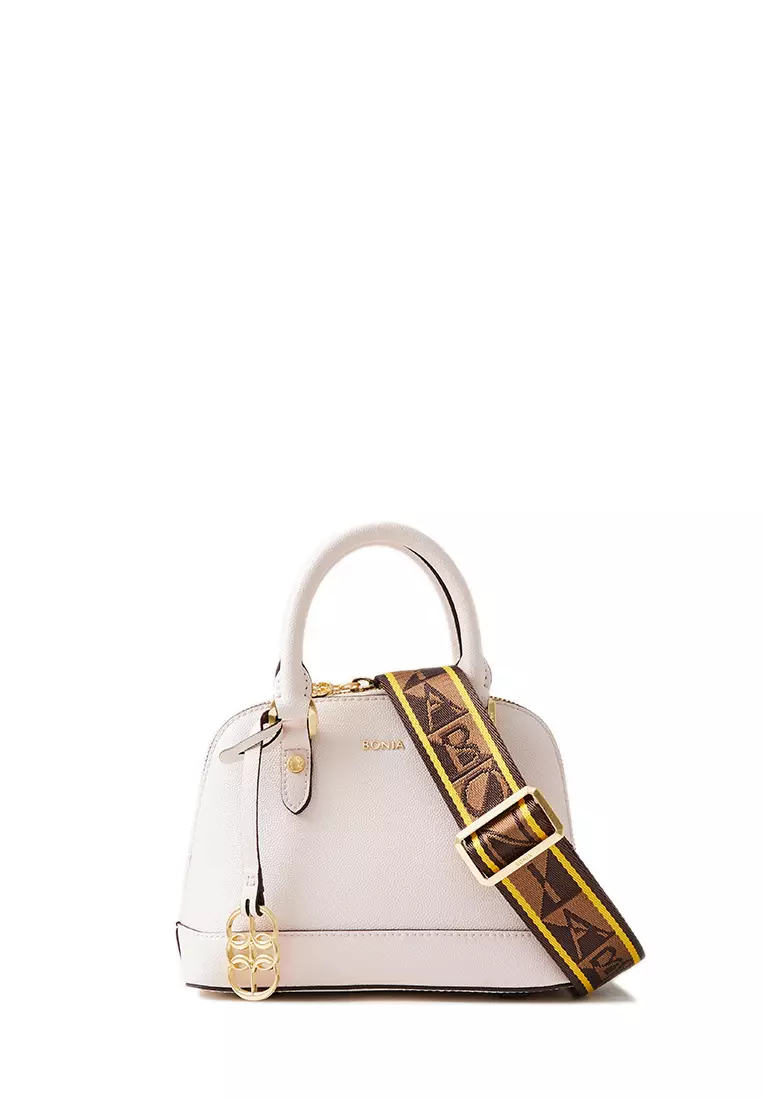 BONIA Unbleached Siria Monogram Mini Satchel Bag ZALORA