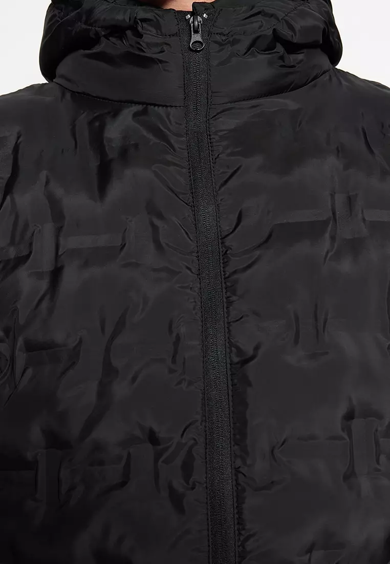 Textured Puffy Winter Jacket