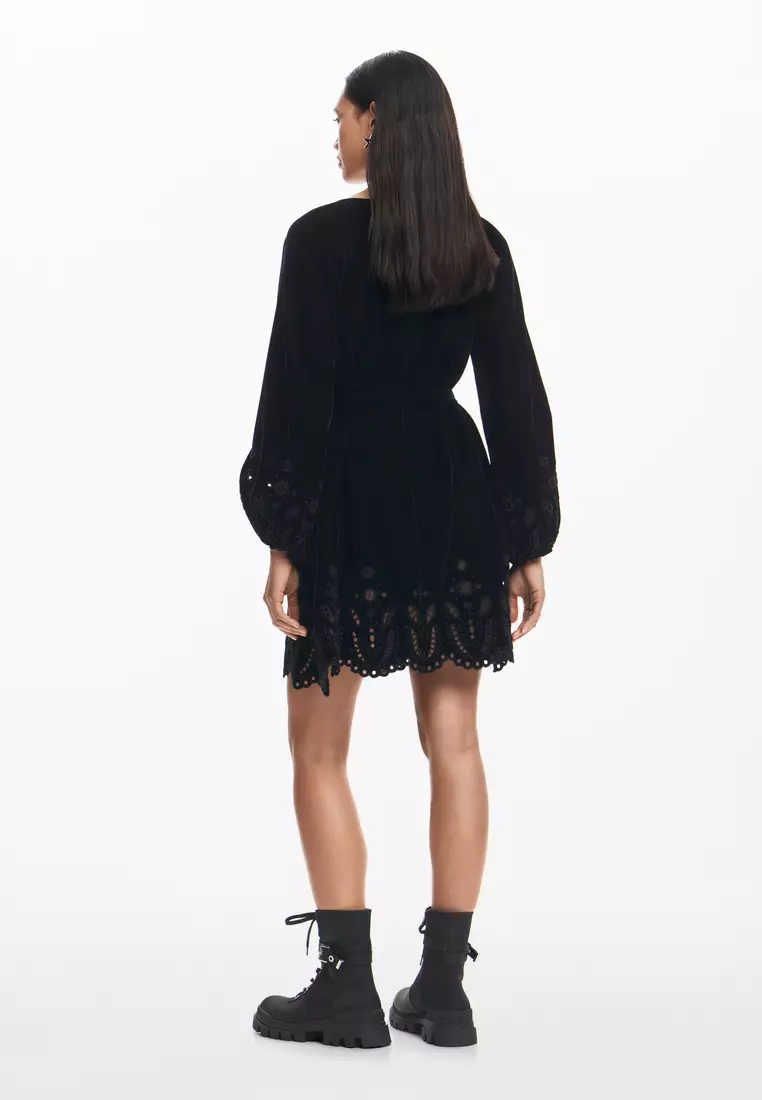 Desigual Woman Embroidered mini dress.