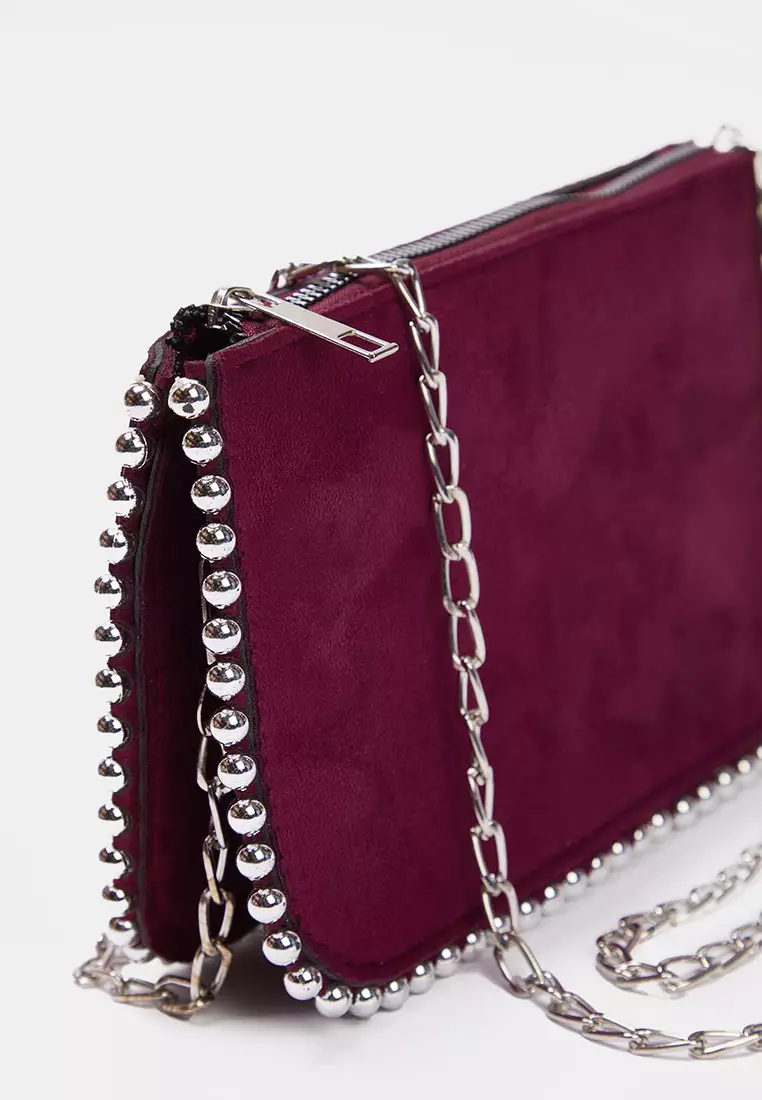 Studded Cross Strap Mini Wallet Bag