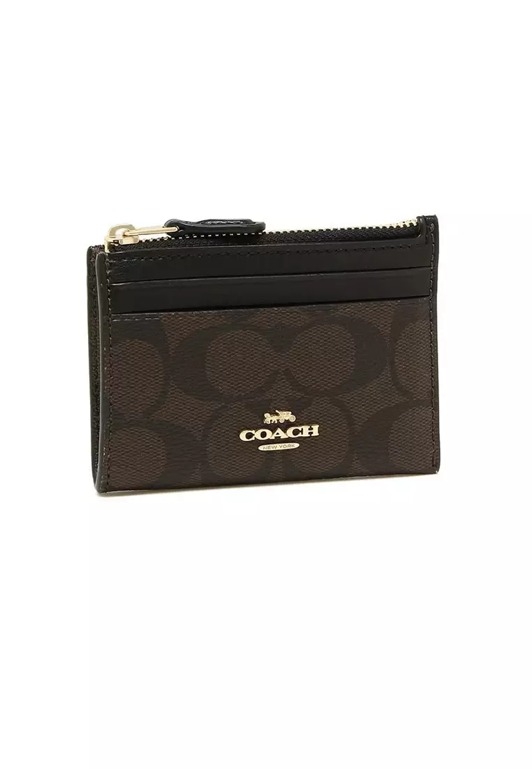 Coach mini skinny id case black clearance