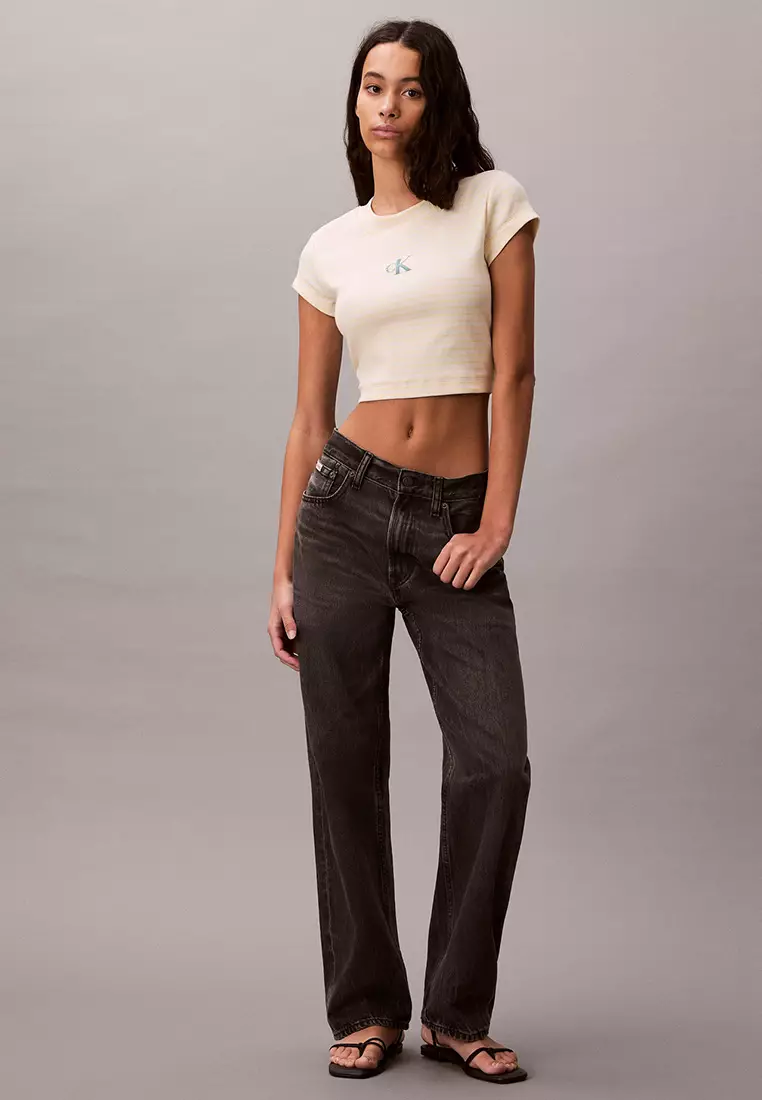 Slim Ribbed Stripe T-Shirt - Calvin Klein Jeans