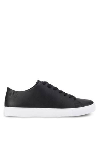 Perforated Faux Leather Sneakers