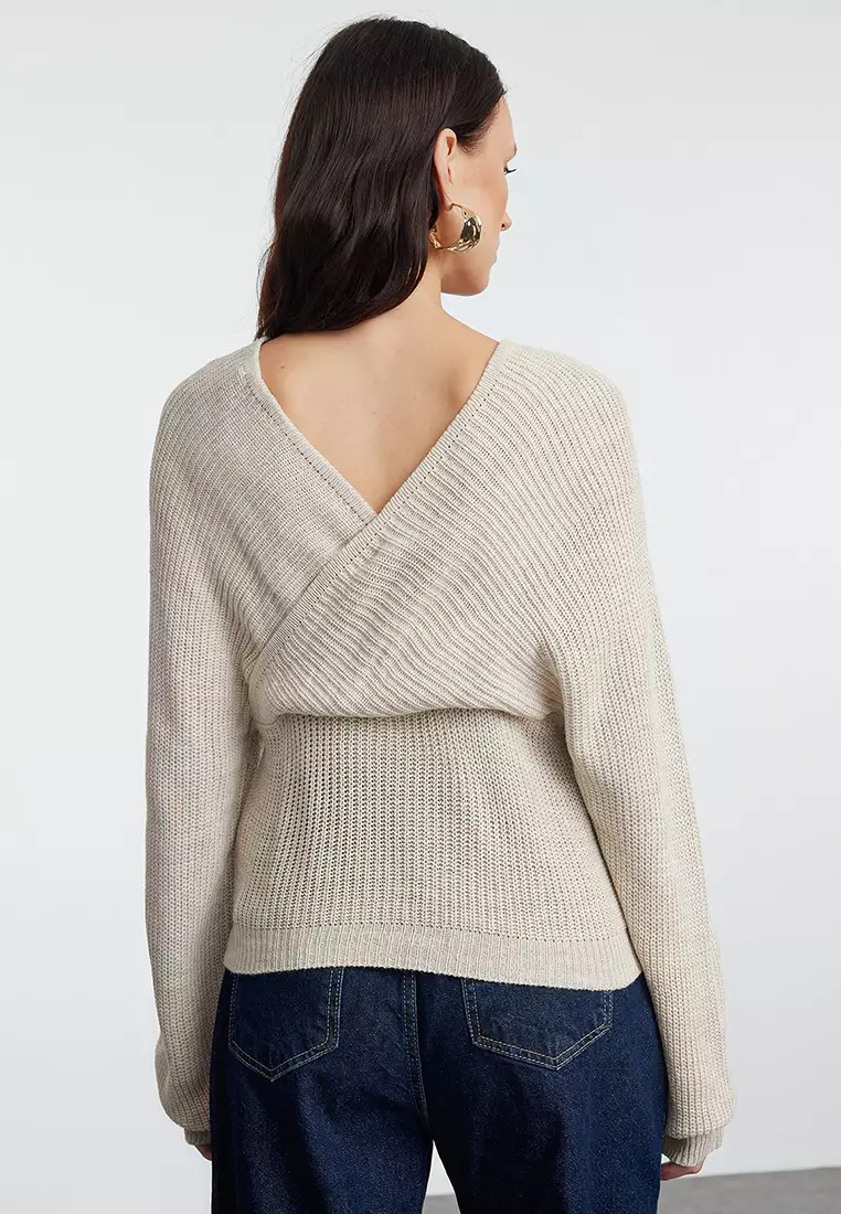 Lace Garnished Knitwear Sweater