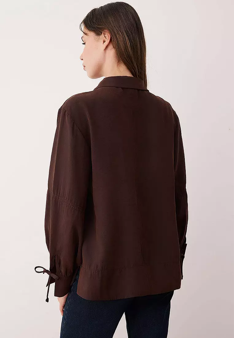 Tie Detail Oversize Shirt