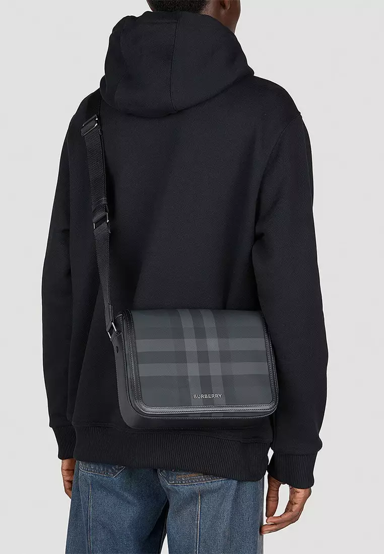 Small Alfred Messenger Bag in Charcoal