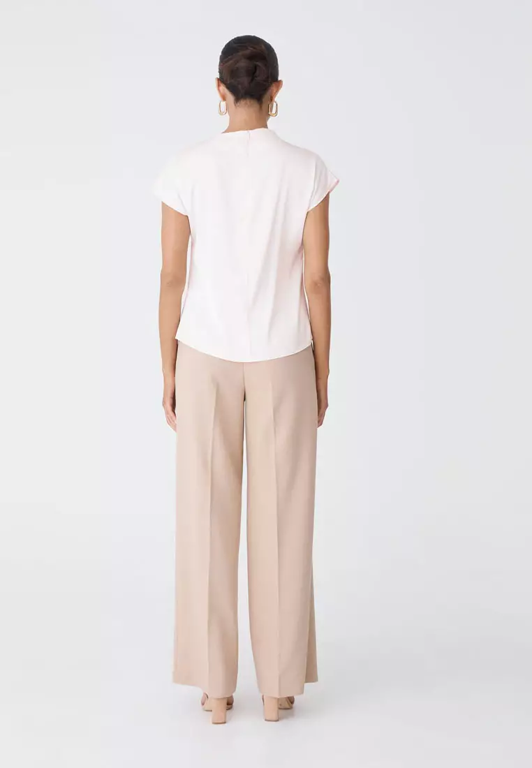 Zafina Pleated Draped Top