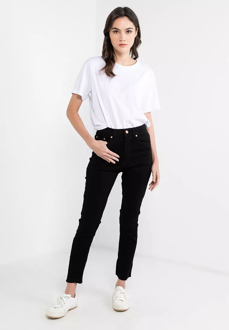 Buy Electro Denim Lab Misty - Slim Cropped Jeans Online | ZALORA Malaysia