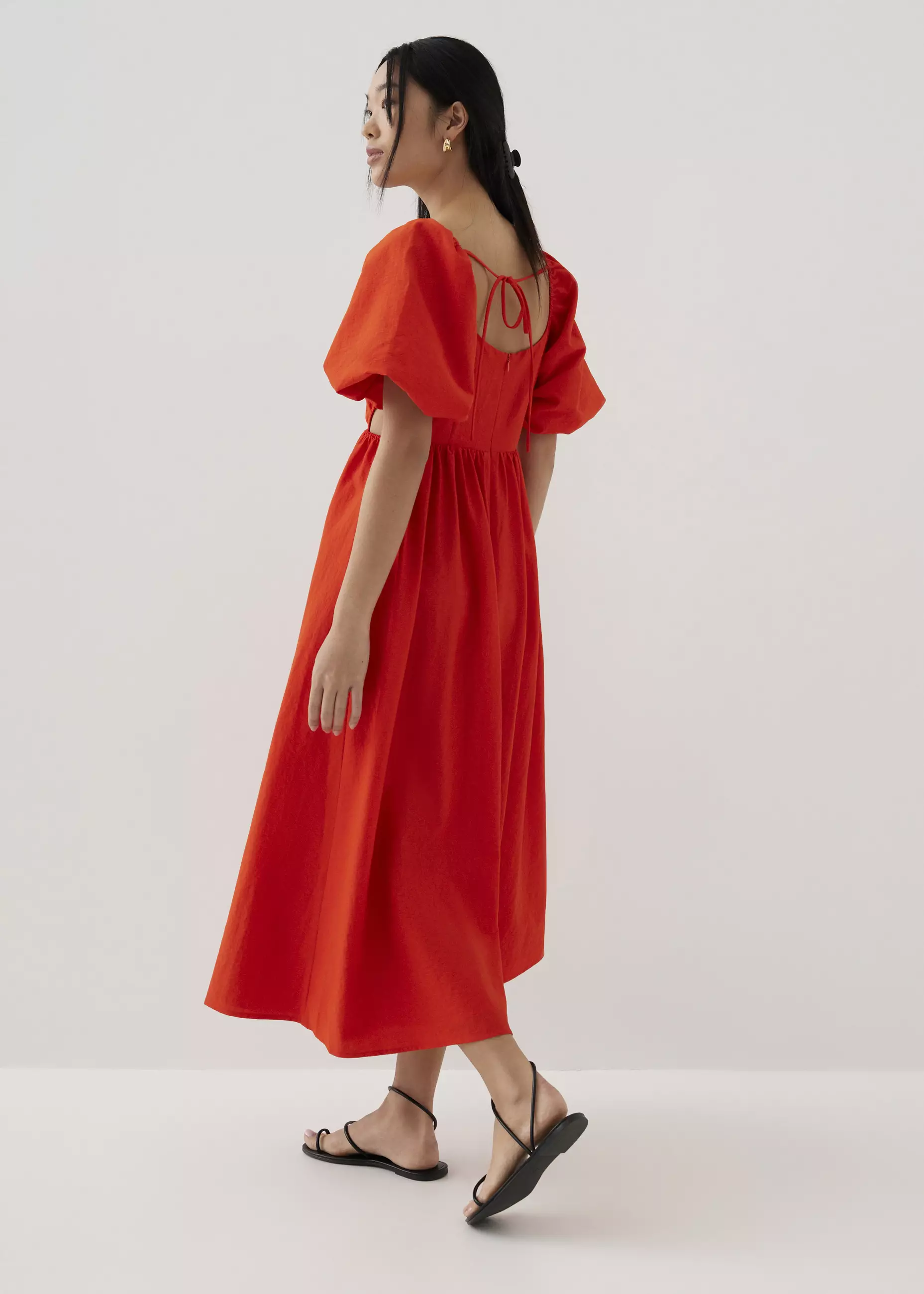 Dress Wanita - Alai Puff Sleeve Fit & Flare Midaxi Dress