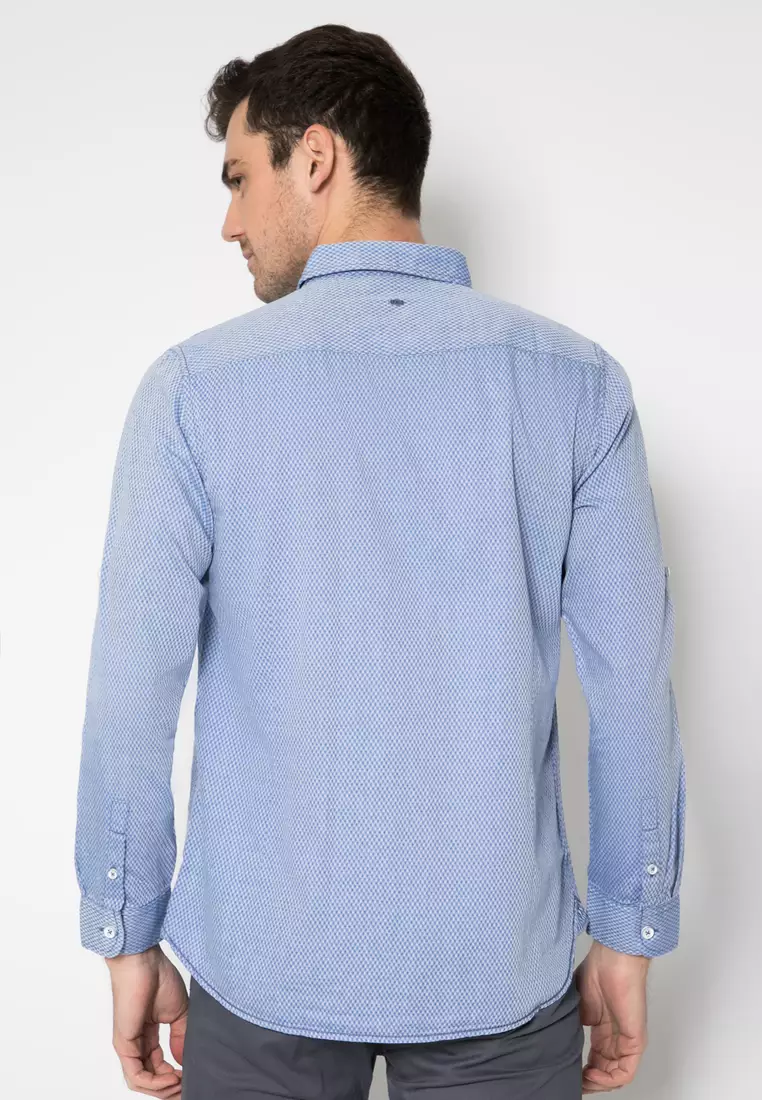 LGS - Kemeja Casual - Lengan Panjang - Biru Muda - JSH.390.S971F.768.C