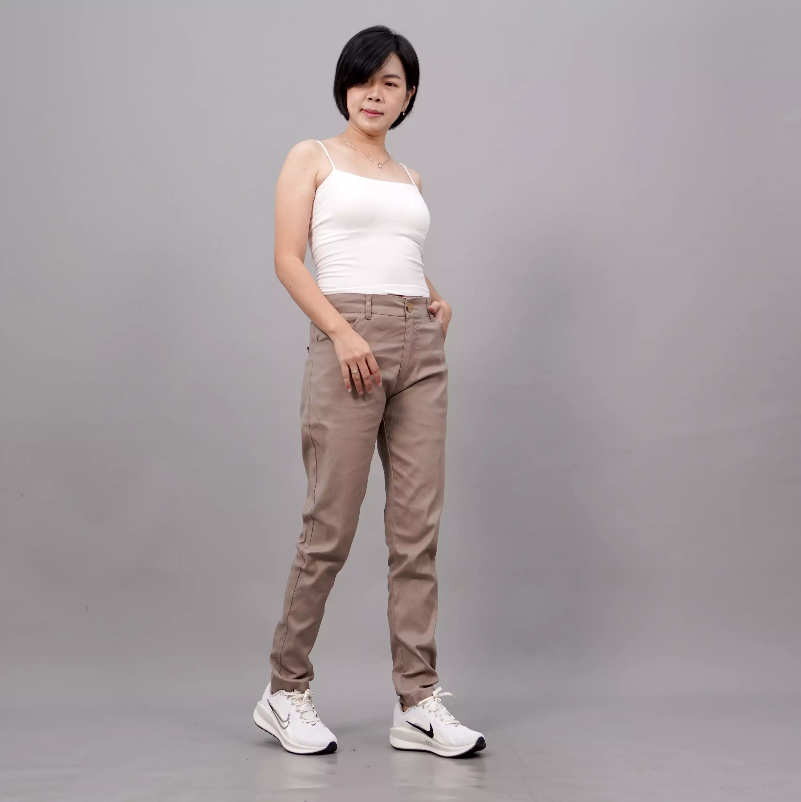  JAVIRE Chino Pants Wanita Celana Panjang Chino Earth Tone Celana Casual Wanita - MILO