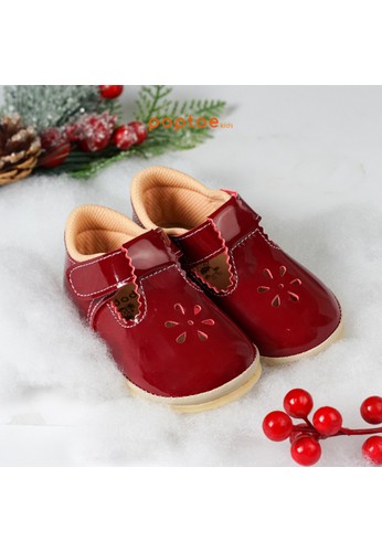 Poptoe Kids red Poptoe Floret - Maroon - Sepatu Anak / Bayi 5BA25KS383C108GS_1