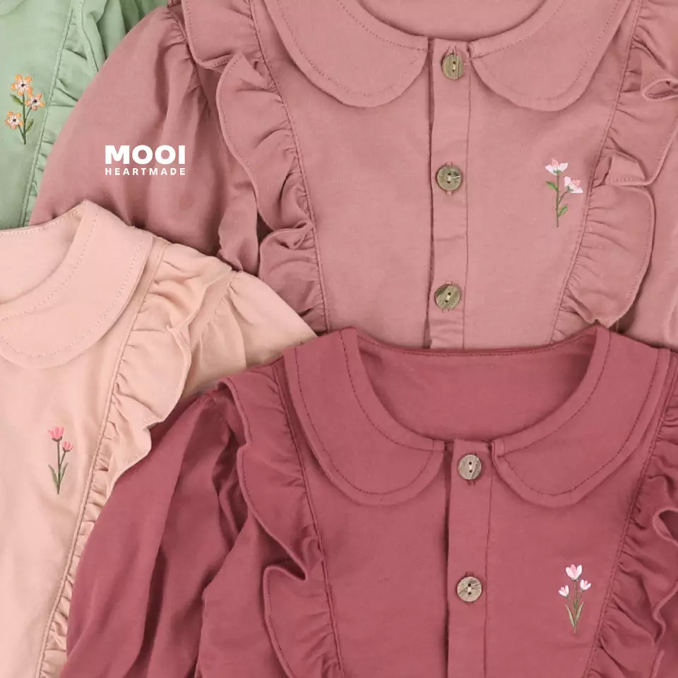 Mooi Atasan Anak Perempuan Wendy Top - Green Grass