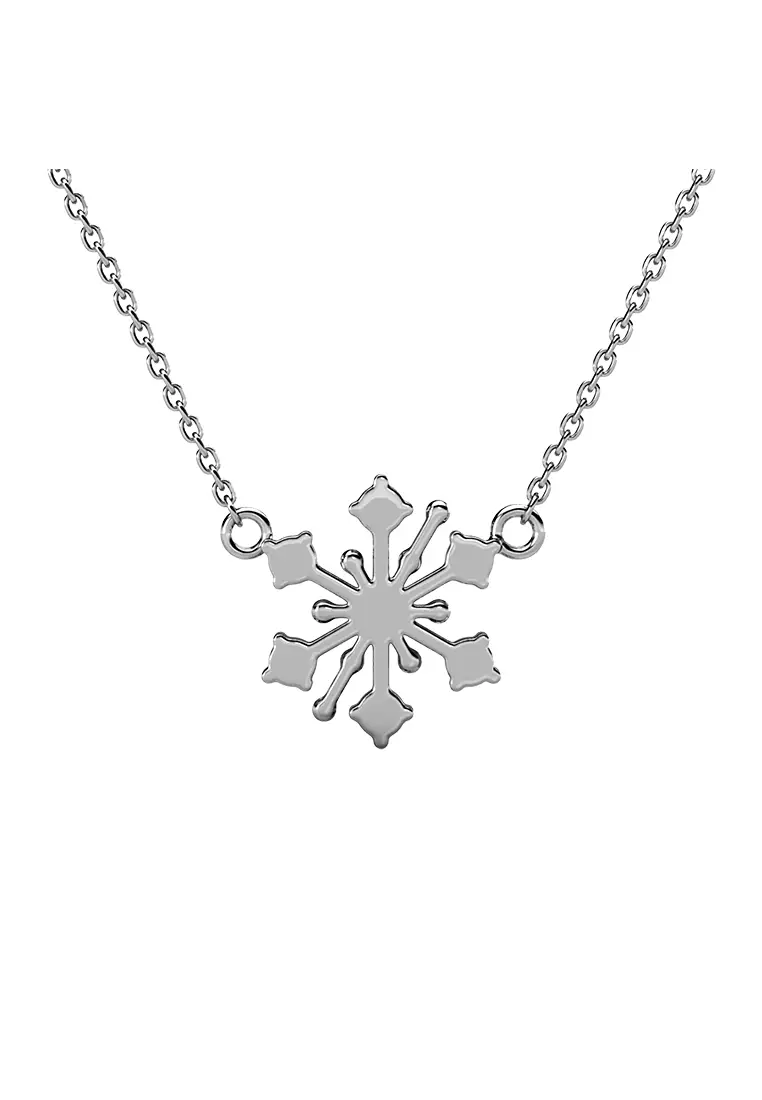 Snowflakers Pendant WG - Kalung Crystal by Her Jewellery