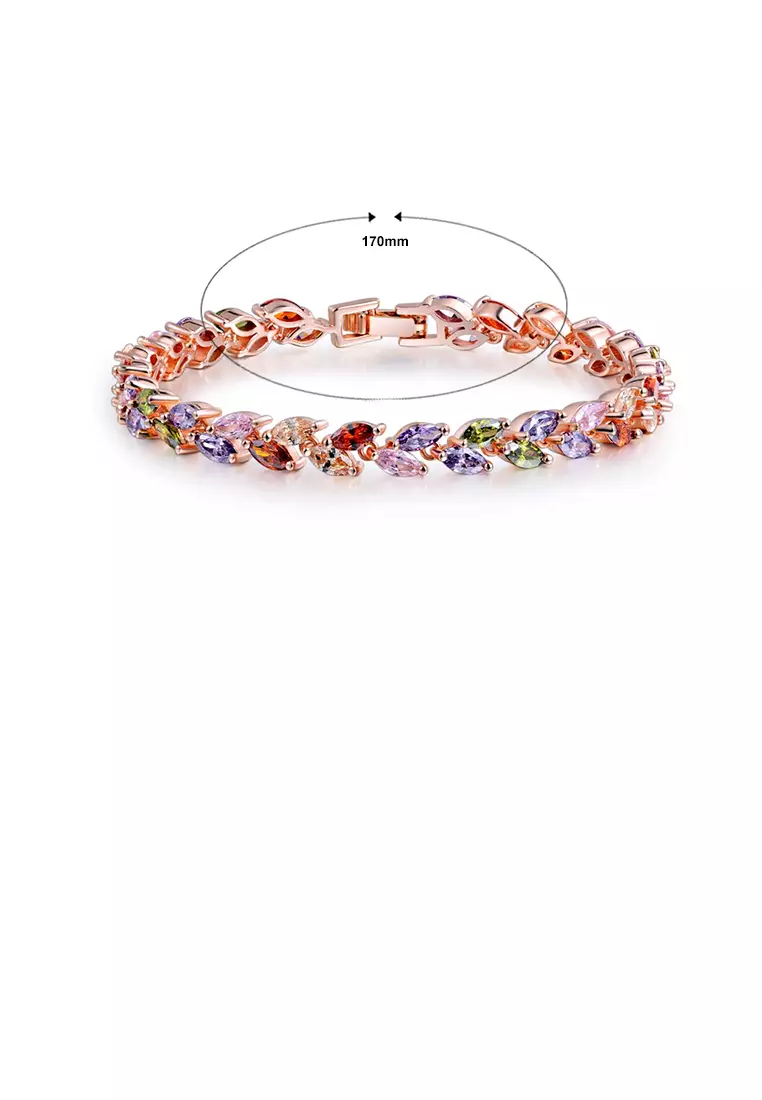 Buy Mooclife Simple and Elegant Plated Rose Gold Geometric Color