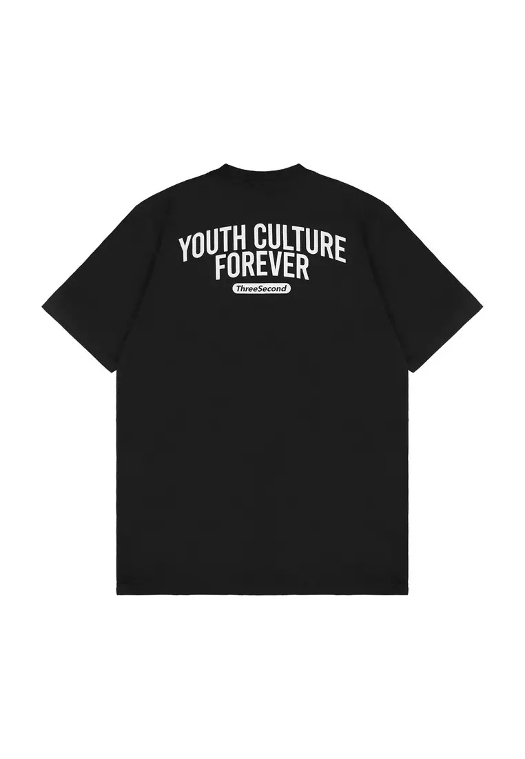 3Second Men's T-Shirt Short Sleeve Regular Fit Cotton Youth Culture OL-C390525