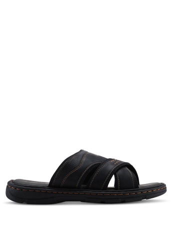 Louis Cuppers 黑色 Criss-Cross Flat Sandals A0270SHE753E71GS_1
