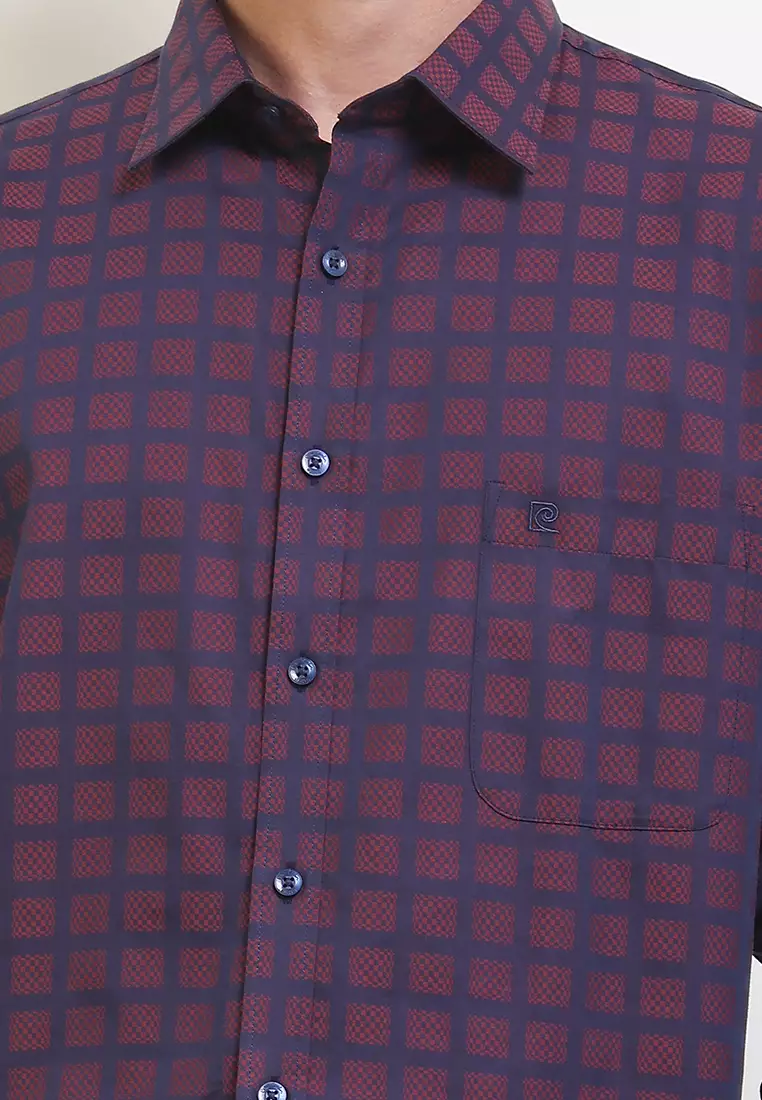 Kemeja Lengan Panjang Pierre Cardin Check Fommer - Casual Body Fit