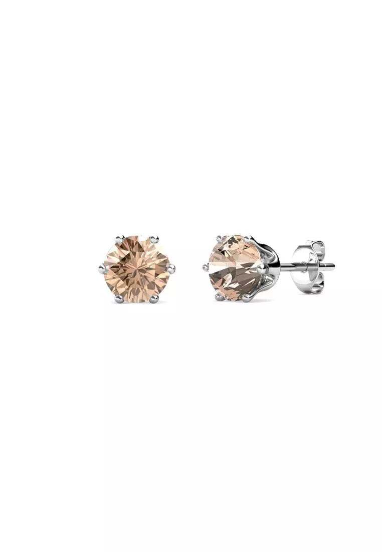 Galaxy Stone Earring Silk WG - Anting Crystal by Her Jewellery