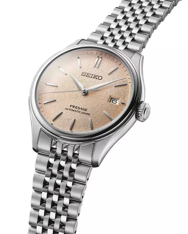 Men Presage Classic SPB467J1 Stainless Steel Silver Pink