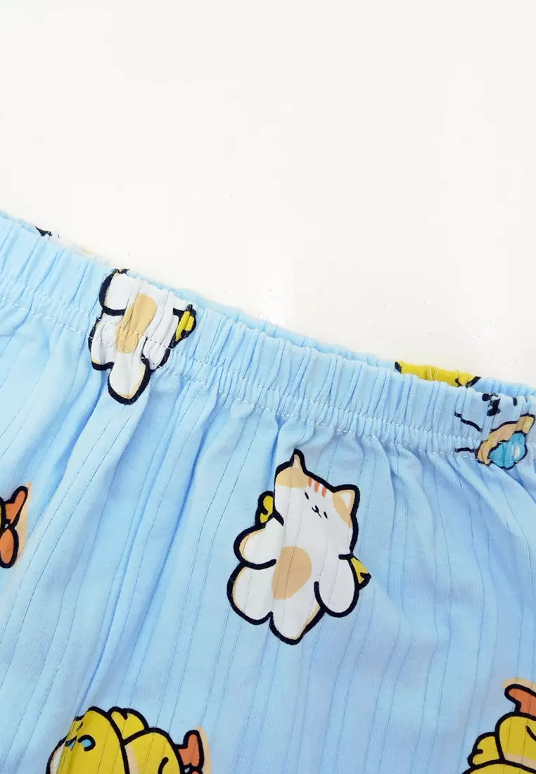 Wakakids Setelan Baju Anak Laki Laki dan Perempuan Lengan Panjang Piyama One Set Bahan Cotton Organik Motif Duck Full Printing Venrc 4390