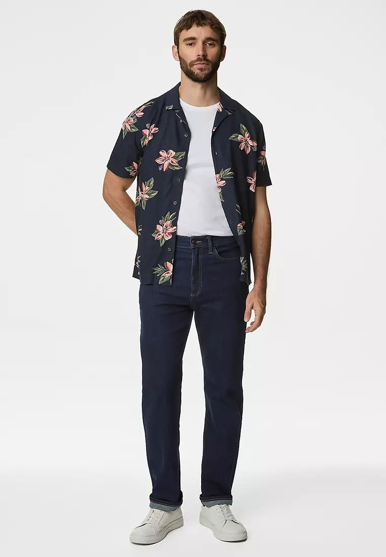 Easy Iron Linen Rich Floral Shirt