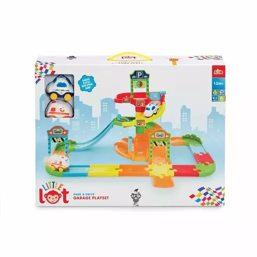 Addo Little Lot Park & Drive Garage Playset - Mainan Mobil Bayi