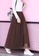 Twenty Eight Shoes brown VANSA Mesh Pleated Skirt VCW-Sk958 130DCAA301D061GS_3