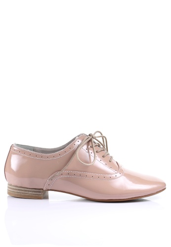 PRODUIT PARFAIT pink Enamel sheep leather lace up shoes DDE07SH7701887GS_1