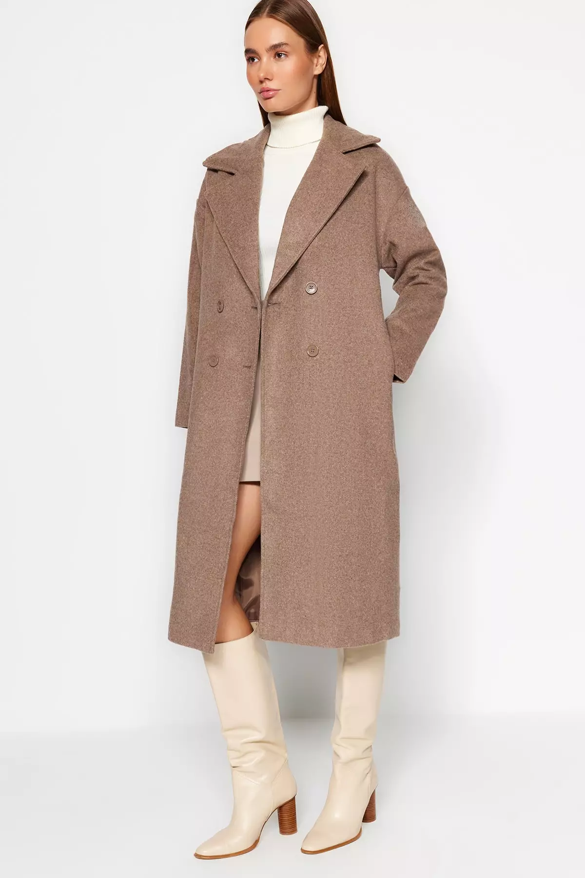 Button Closure Cachet Overcoat