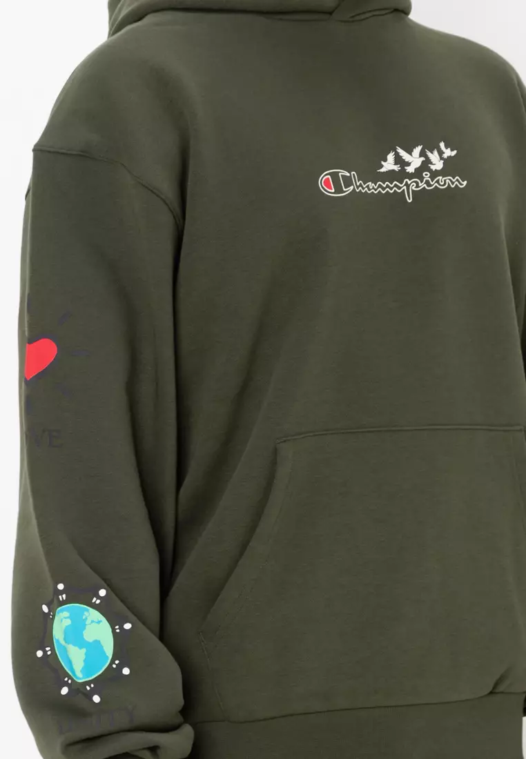 Crewneck Sweatshirt Dark Green Mens Champion Hoodie Champion Mens