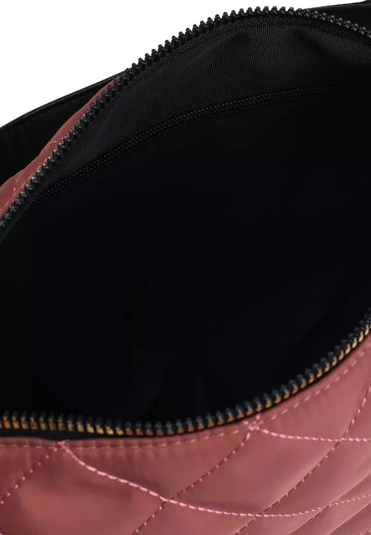 Quilted Nylon Convertible Shoulder Bag