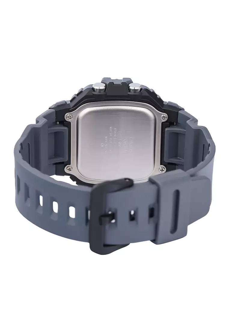Jam Tangan Digital Pria Casio WS-1700H-8AV Light Grey Resin Strap