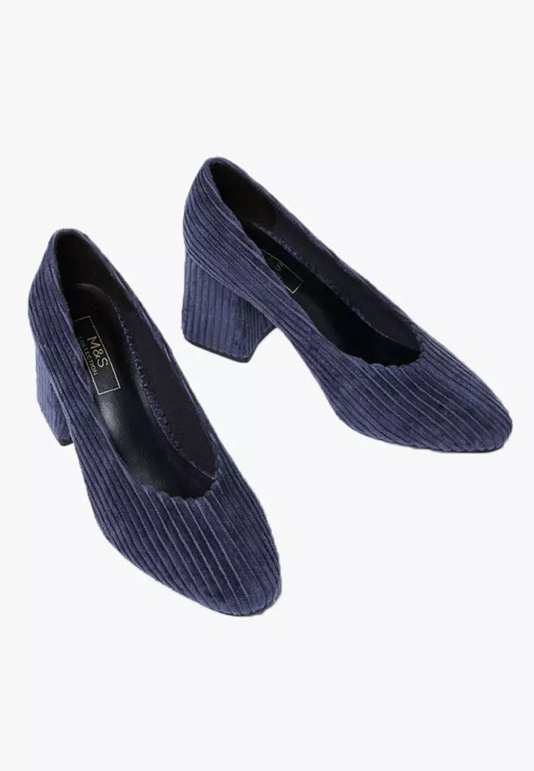 Navy blue court on sale shoes marks and spencer