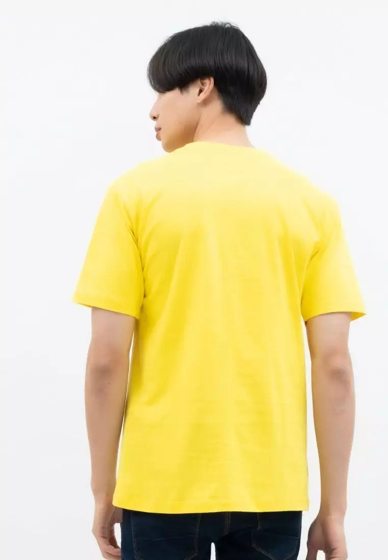 Kaos Polos Pria Premium Katun Combed Lengan Pendek Kuning