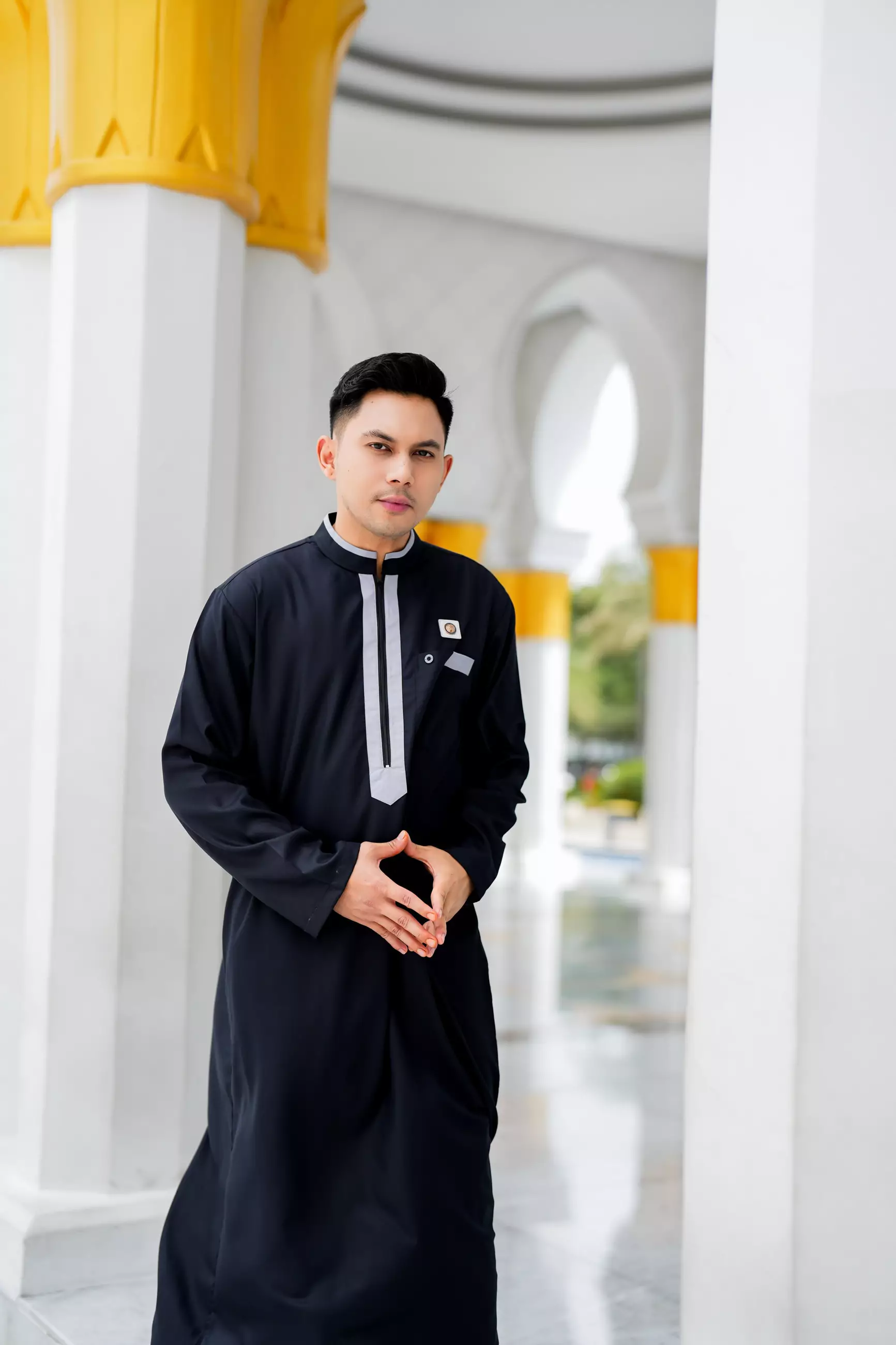 Koko Jubah Gamis Pria  Arfan Black Regular Fit