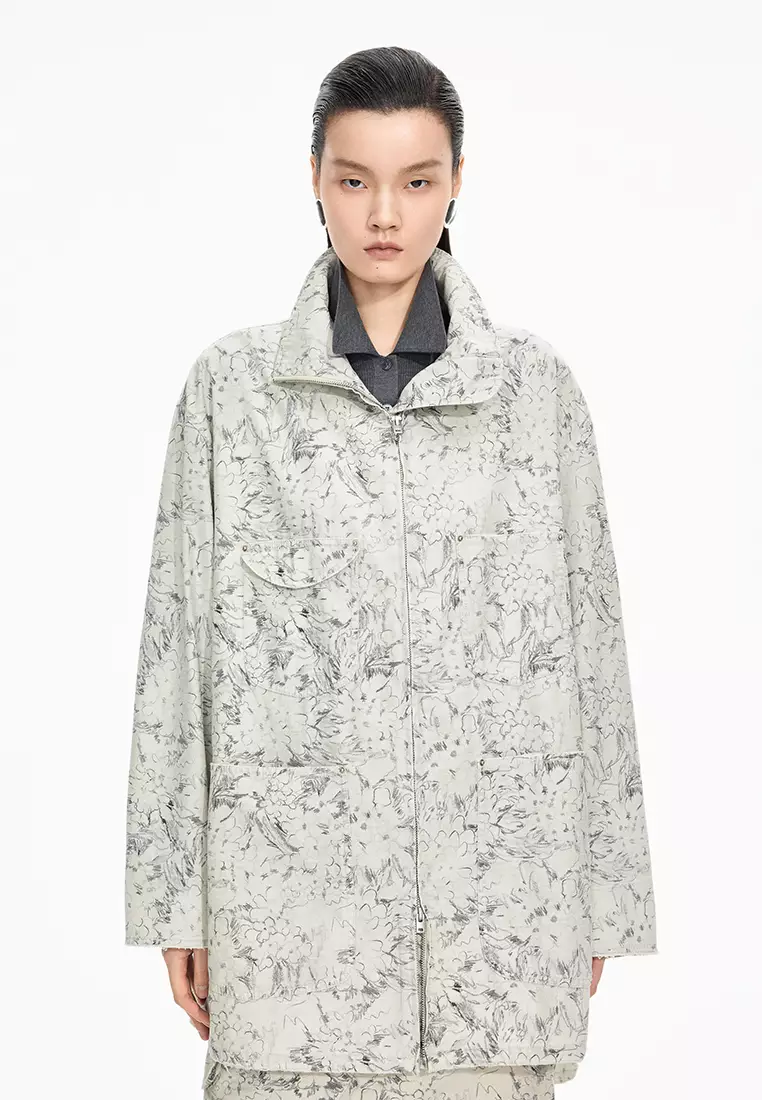 Cotton Pattern Element OVERSIZE Jacket