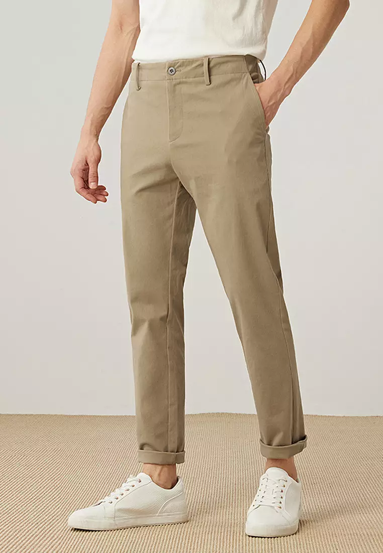 Buy HAPPY FRIDAYS Solid Mid Rise Casual Pants 9088 2024 Online